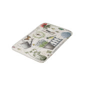 Moderner Vintager Bauernhof Badematte (Schrägansicht)