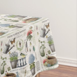 Moderner Vintager Bauernhof Tischdecke