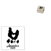 Moderner Vintager Eierhändler Name Black Egg Gummistempel (Stempel)
