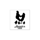 Moderner Vintager Eierhändler Name Black Egg Gummistempel (Prägung)