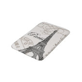 moderner Vintager Eiffel-Turm Badematte (Schrägansicht)