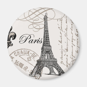 moderner Vintager Eiffel-Turm Magnet