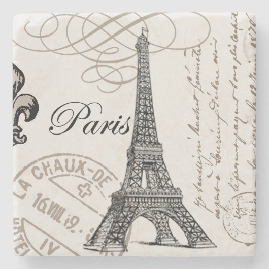 MODERNER VINTAGER EIFFEL-TURM STEINUNTERSETZER (Vorderseite)