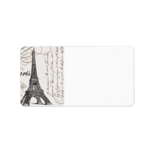 moderner Vintager Eiffelturm Adressaufkleber