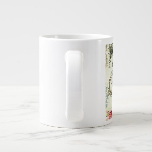 moderner Vintager Eiffelturm Jumbo-Tasse (Rückseite)