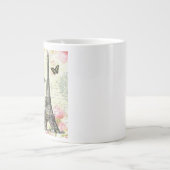 moderner Vintager Eiffelturm Jumbo-Tasse (Vorderseite)