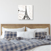 moderner Vintager Eiffelturm Leinwanddruck (Insitu (Schlafzimmer))