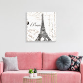 moderner Vintager Eiffelturm Leinwanddruck (Insitu (Wohnzimmer))