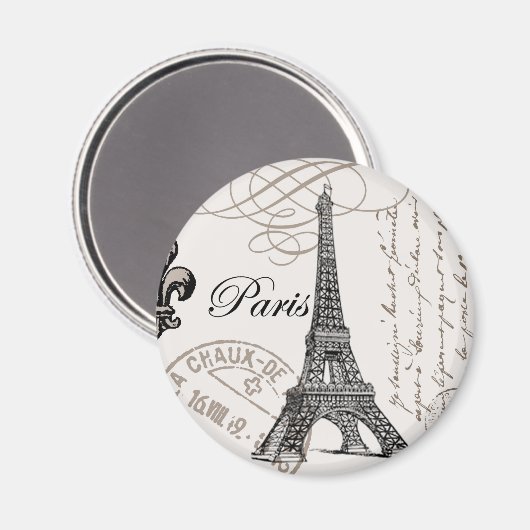 moderner Vintager Eiffelturm Magnet (Vorderseite/Rückseite)