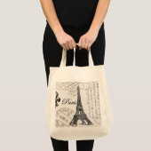 moderner Vintager Eiffelturm Tragetasche (Vorderseite (Produkt))