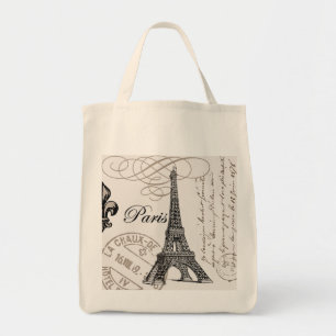 moderner Vintager Eiffelturm Tragetasche