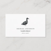 Moderner Vintager Einfach-Entenhalter Schwarz-weiß Visitenkarte (Vorderseite)