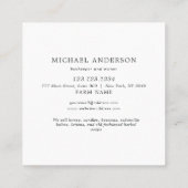 Moderner Vintager, einfacher Bienenhoney-Bell-Blum Quadratische Visitenkarte (Rückseite)