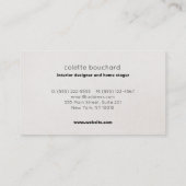 Moderner Vintager Floral-Gold-Streifen-Designer Visitenkarte (Rückseite)