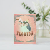 Moderner Vintager Florida Staat Karte - Pastellpfi (Stehend Vorderseite)