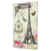 moderner Vintager Franzoseeiffel-Turm Klemmbrett (Links)