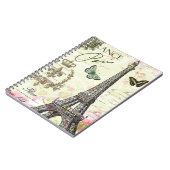 moderner Vintager Franzoseeiffel-Turm Notizblock (Linke Seite)