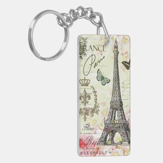 moderner Vintager Franzoseeiffel-Turm Schlüsselanhänger (Vorderseite links)