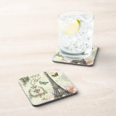 moderner Vintager Franzoseeiffel-Turm Untersetzer (Rechte Seite)