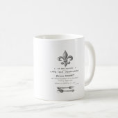 MODERNER VINTAGER FRANZÖSISCHER BISTRO KAFFEETASSE (VorderseiteRechts)