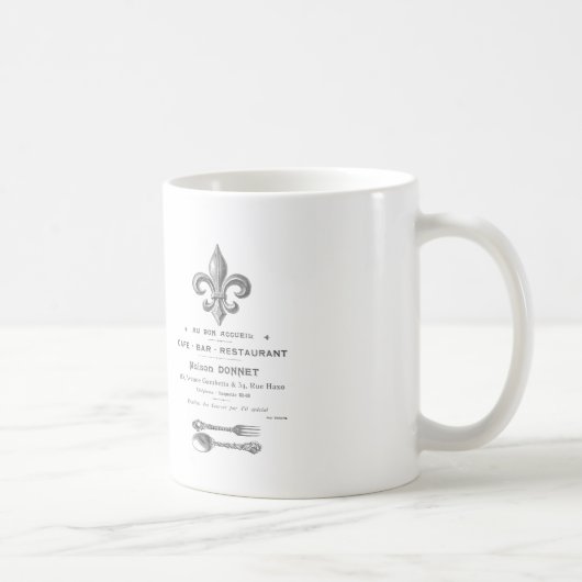 MODERNER VINTAGER FRANZÖSISCHER BISTRO KAFFEETASSE (Rechts)