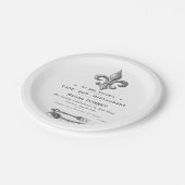 MODERNER VINTAGER FRANZÖSISCHER BISTRO PAPPTELLER (Schrägansicht)