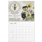 Moderner Vintager französischer Garten 2024 Kalender (Mär 2027)