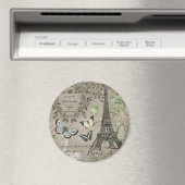 moderner Vintager französischer Garten Eiffelturm- Magnet (In Situ (Geschirrspüler))