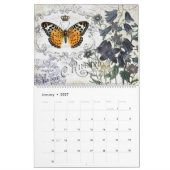 Moderner Vintager französischer Garten - Kalender (Jan 2027)