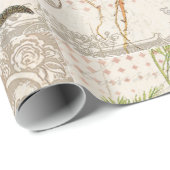 moderner Vintager französischer Gemüsegarten Geschenkpapier (Rolleneckpunkt)