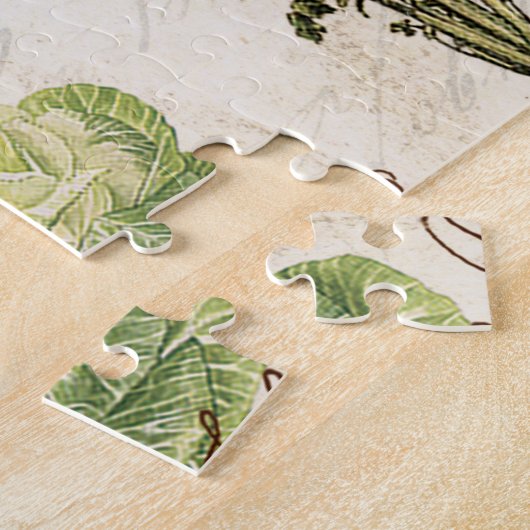 moderner Vintager französischer Gemüsegarten Puzzle (Seite)