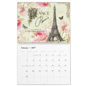 Moderner Vintager französischer Kalender 2022 (Feb 2027)