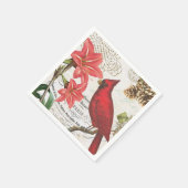 moderner Vintager französischer Kardinal Serviette (Ecke)