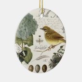 moderner Vintager französischer Vogel und Nest Keramikornament (Rechts)