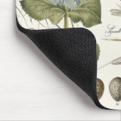 moderner Vintager französischer Vogel und Nest Mousepad (Ecke)