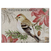 moderner Vintager französischer Wintervogel Schneidebrett (Vorderseite)