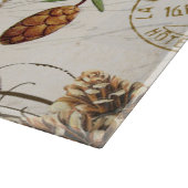 moderner Vintager französischer Wintervogel Schneidebrett (Ecke)