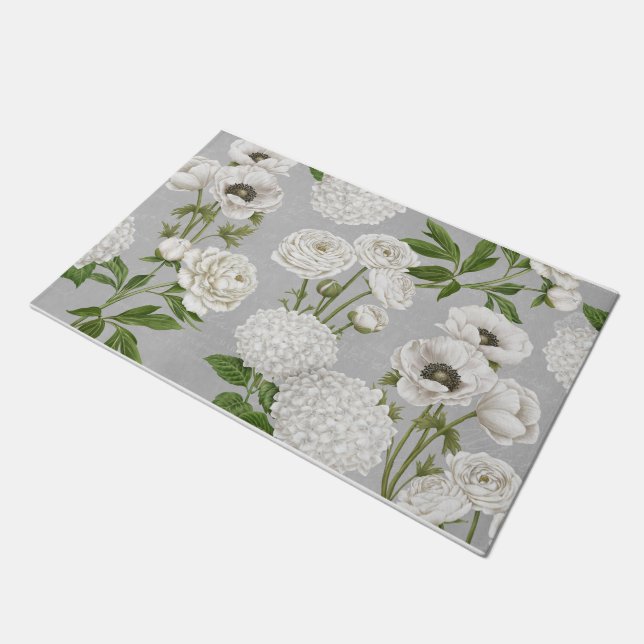 Moderner Vintager Garten im Bauernhaus Fußmatte (Schrägansicht)