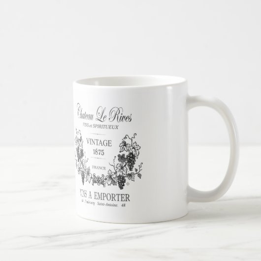 moderner Vintager Getreideweine Kaffeetasse (Rechts)