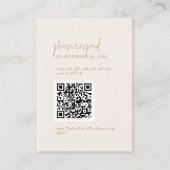 Moderner Vintager Gold QR Code UAWG Begleitkarte (Vorderseite)