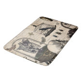 Moderner Vintager Halloween-Garten Badematte (Schrägansicht)