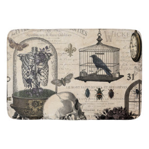 Moderner Vintager Halloween-Garten Badematte