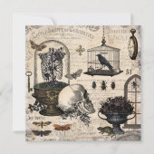 Moderner Vintager Halloween-Garten Karte (Vorderseite)