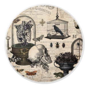 Moderner Vintager Halloween-Garten Keramikknauf