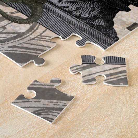 Moderner Vintager Halloween-Garten Puzzle (Seite)