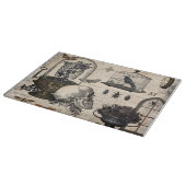 Moderner Vintager Halloween-Garten Schneidebrett (Ecke)