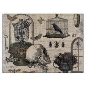 Moderner Vintager Halloween-Garten Schneidebrett (Vorderseite)