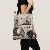 Moderner Vintager Halloween-Garten Tasche (Von Nahem)