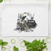 Moderner Vintager Halloween-HEXENBREW Küchentuch (Gefaltet)