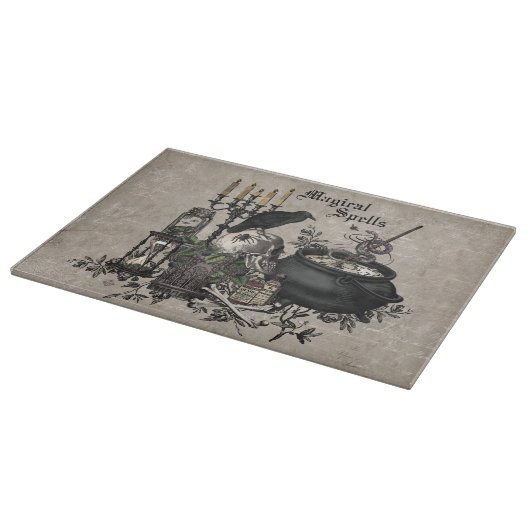 Moderner Vintager Halloween-HEXENBREW Schneidebrett (Ecke)